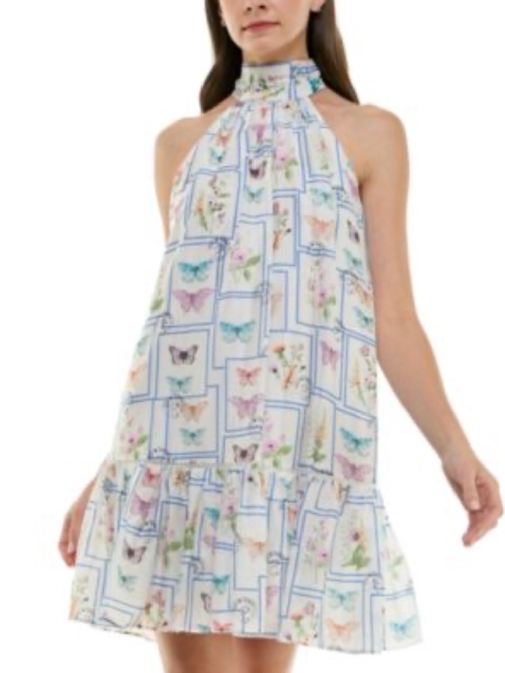 NWT Super Cute, Women’s Taylor Halter Mock Bow Back Floral Dress Size 10